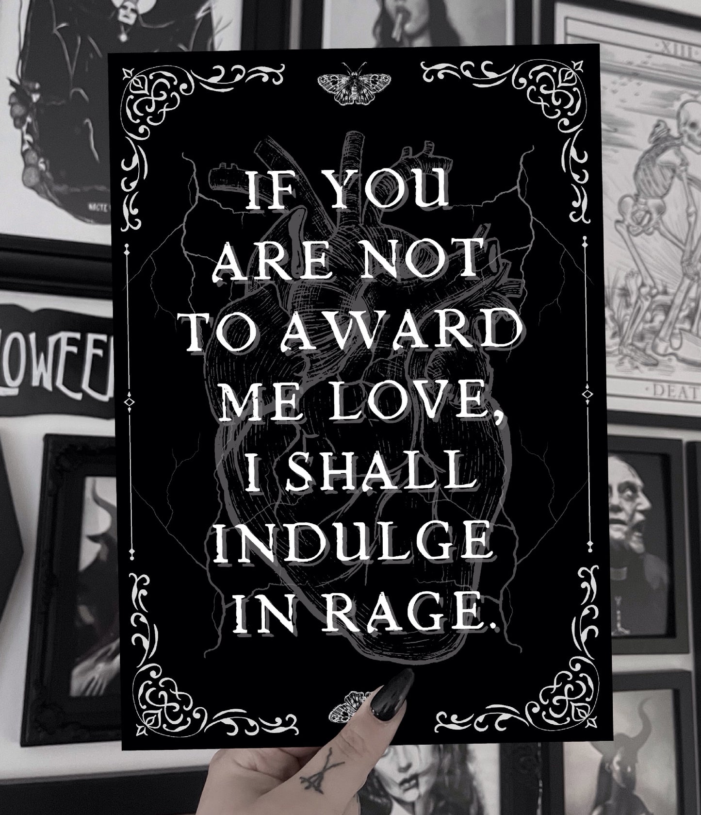 Indulge In Rage Frankenstein A5 Quote print