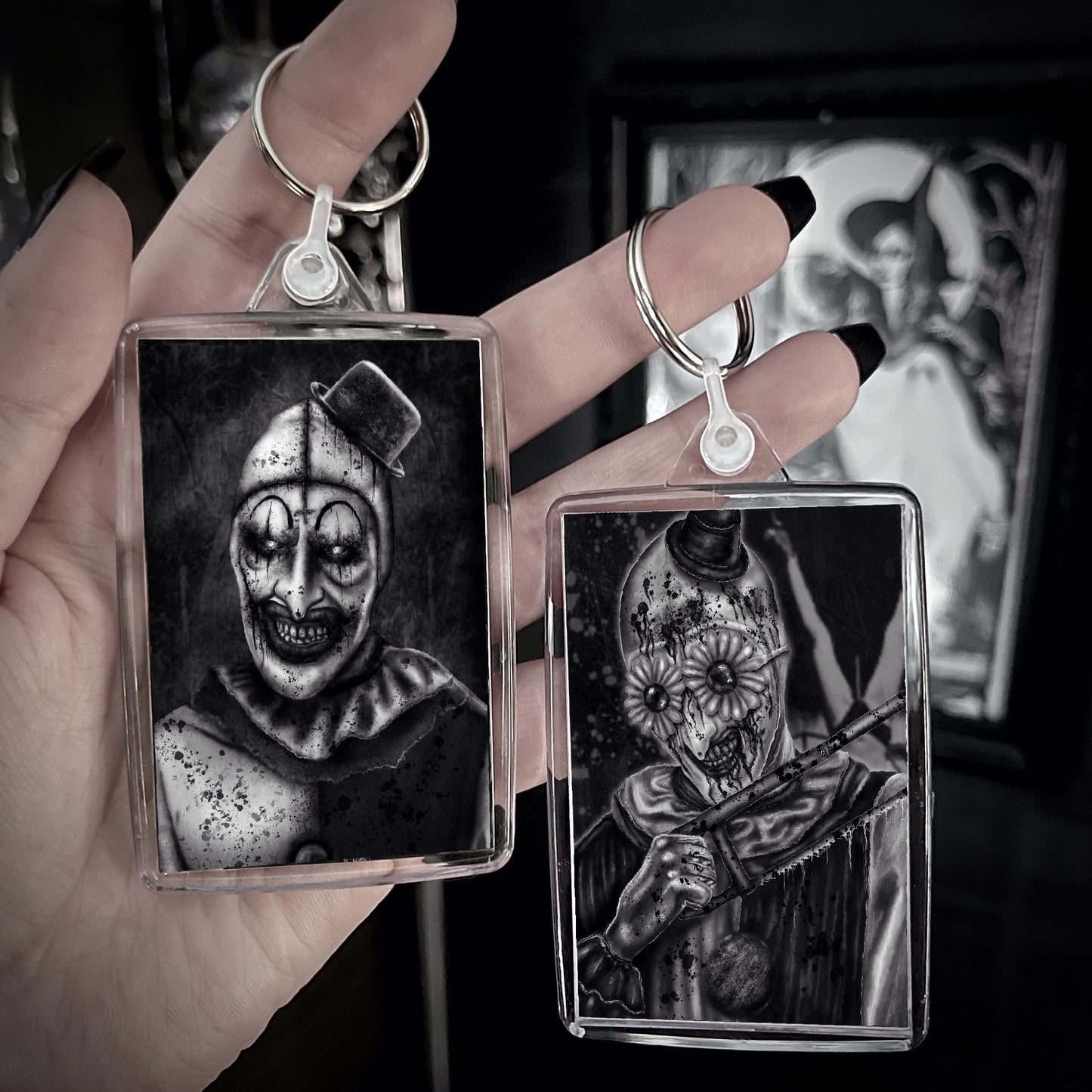 SALE Terrifier Art the Clown Double-Sided Keyring