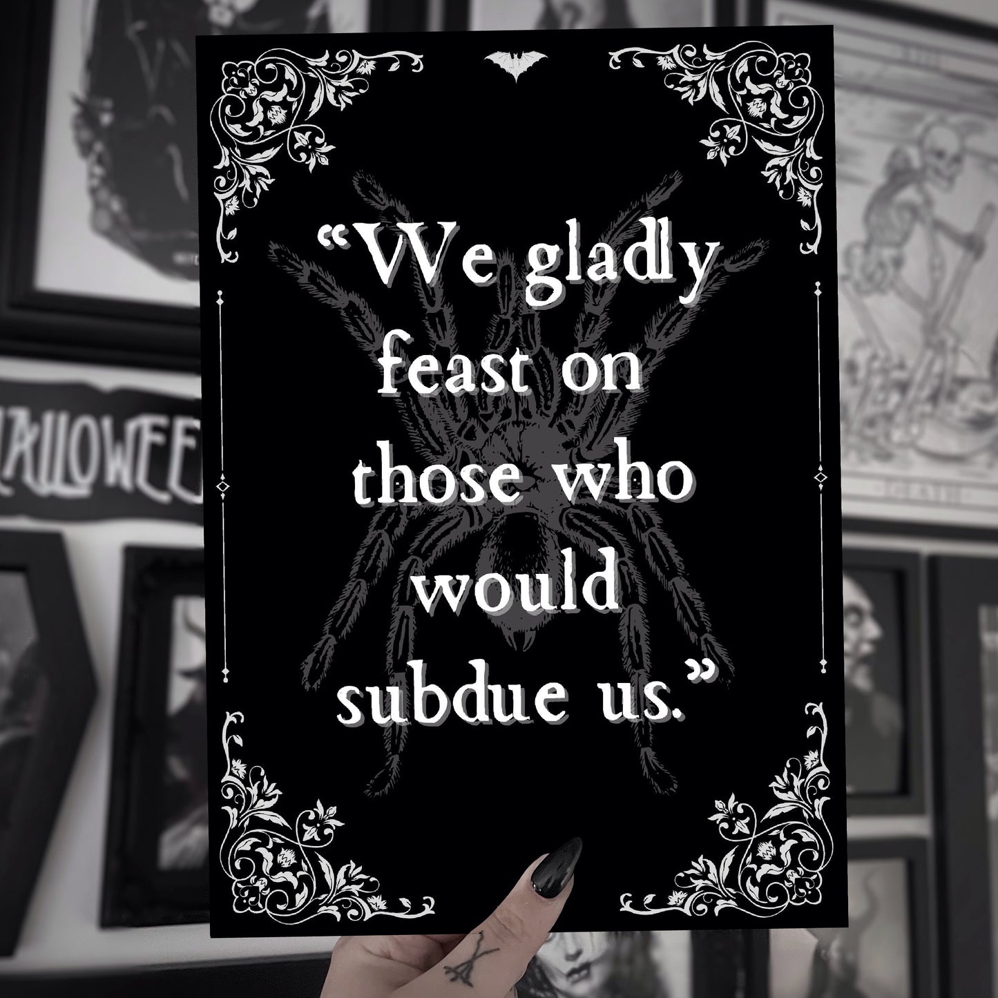 Gladly Feast On Those Who Would Subdue Us A5 Quote Print