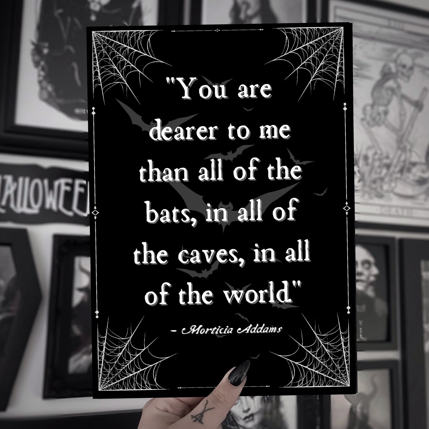 Morticia Addams A5 Quote Print