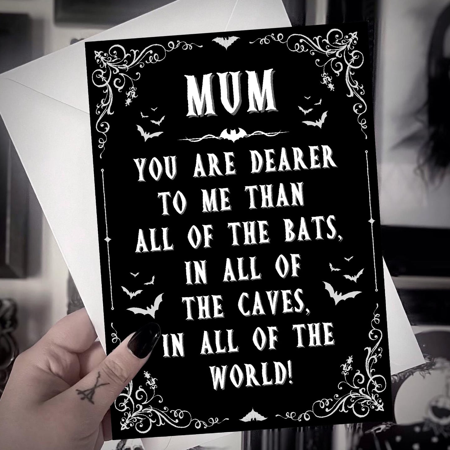 Mother's Day Morticia Addams Card
