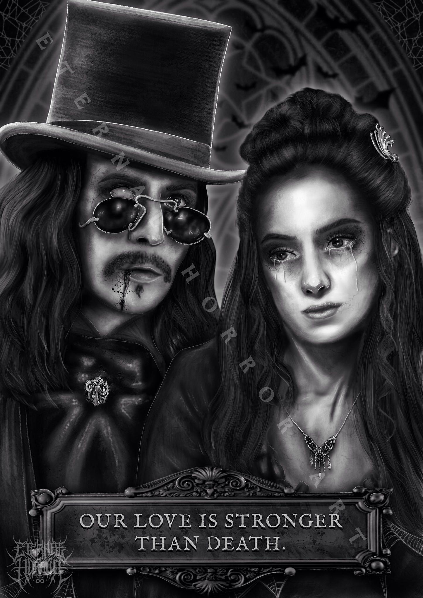 Dracula & Mina (1992) Art Print