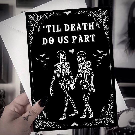 'Til Death Do Us Part Gothic Card