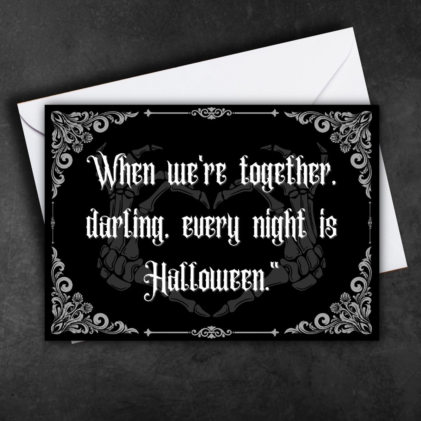 Addams Family Quote Gothic Card