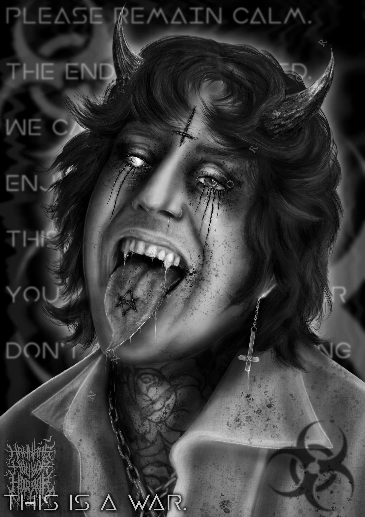 Oli Sykes Parasite Eve Gothic Portrait Art Print