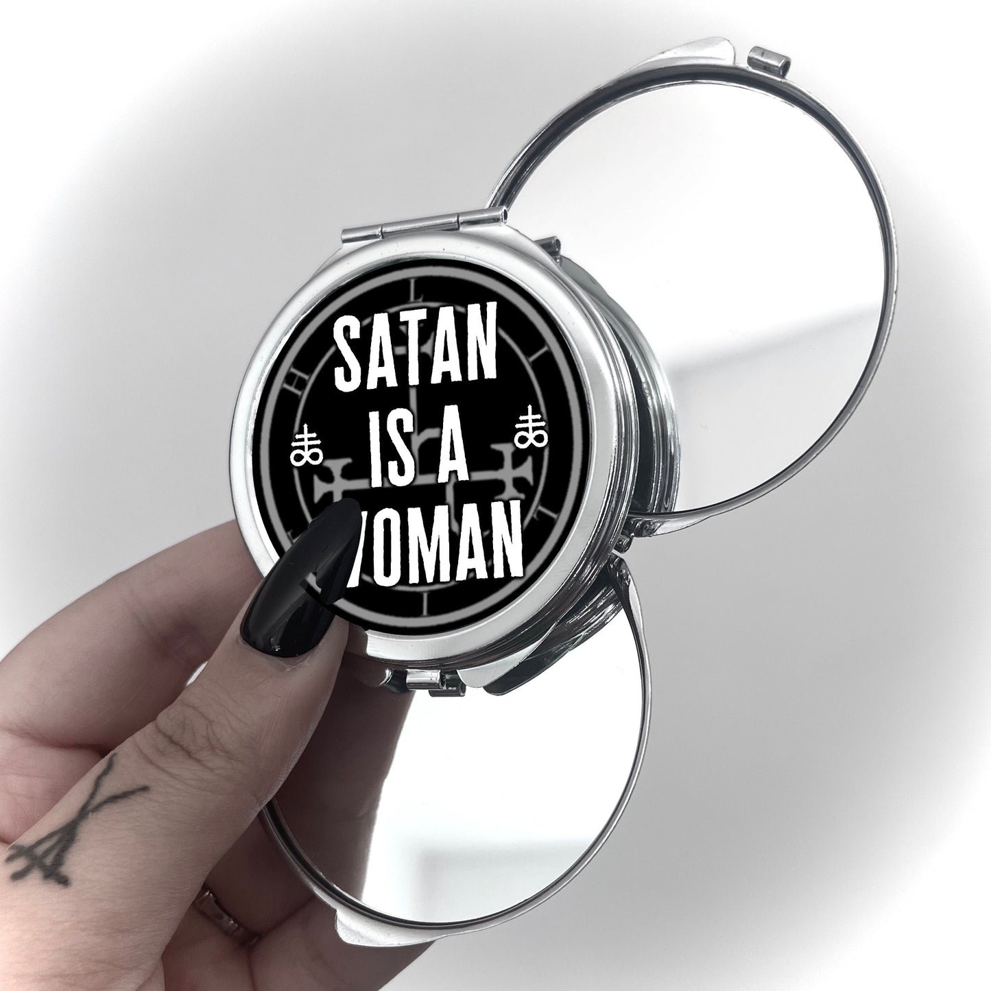 Satan Is A Woman Compact Mirror