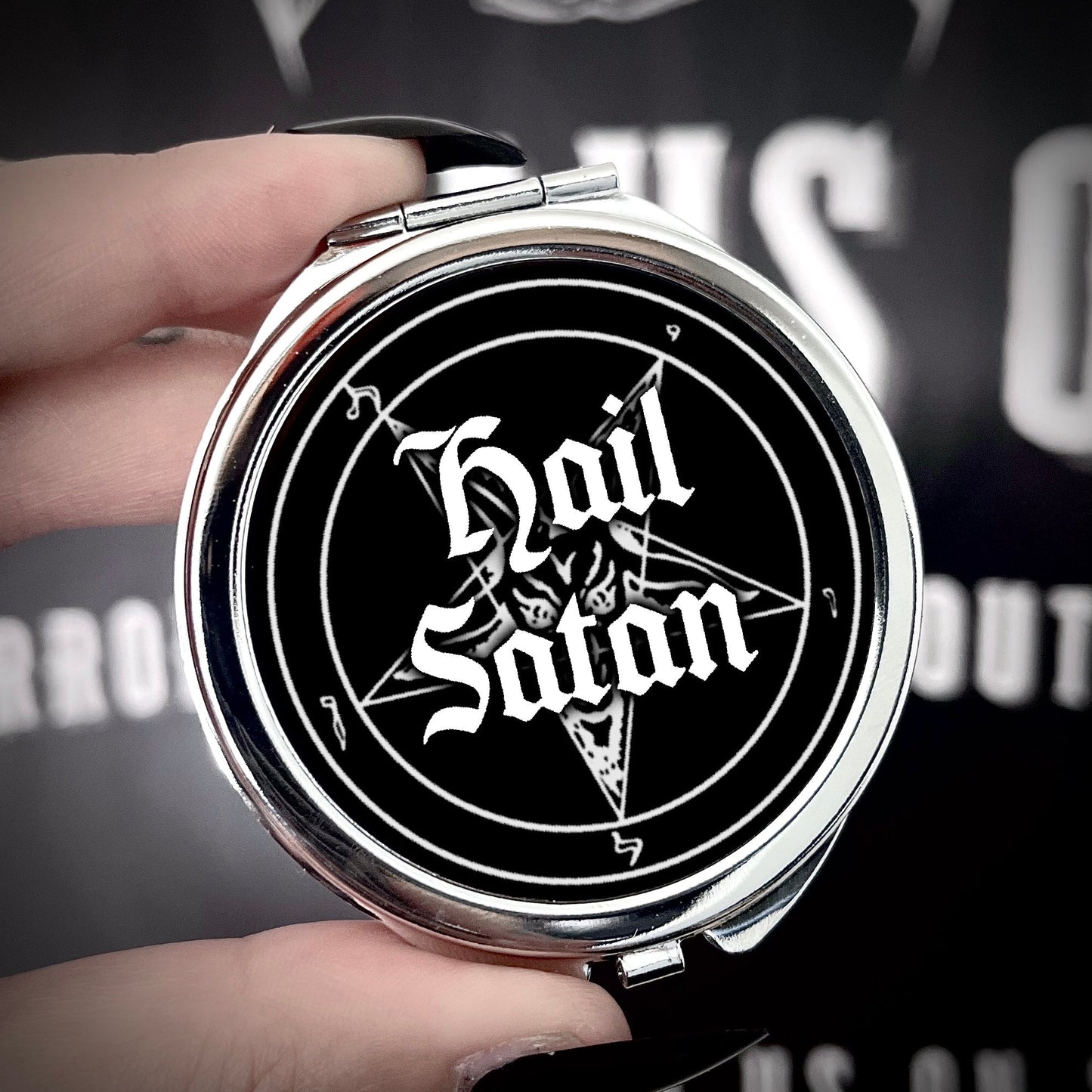 Hail Satan Compact Mirror