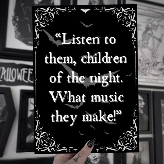 Bela Lugosi Dracula A5 Quote Print