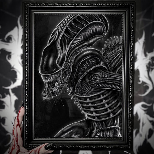 Alien Xenomorph Gothic Portrait Art Print