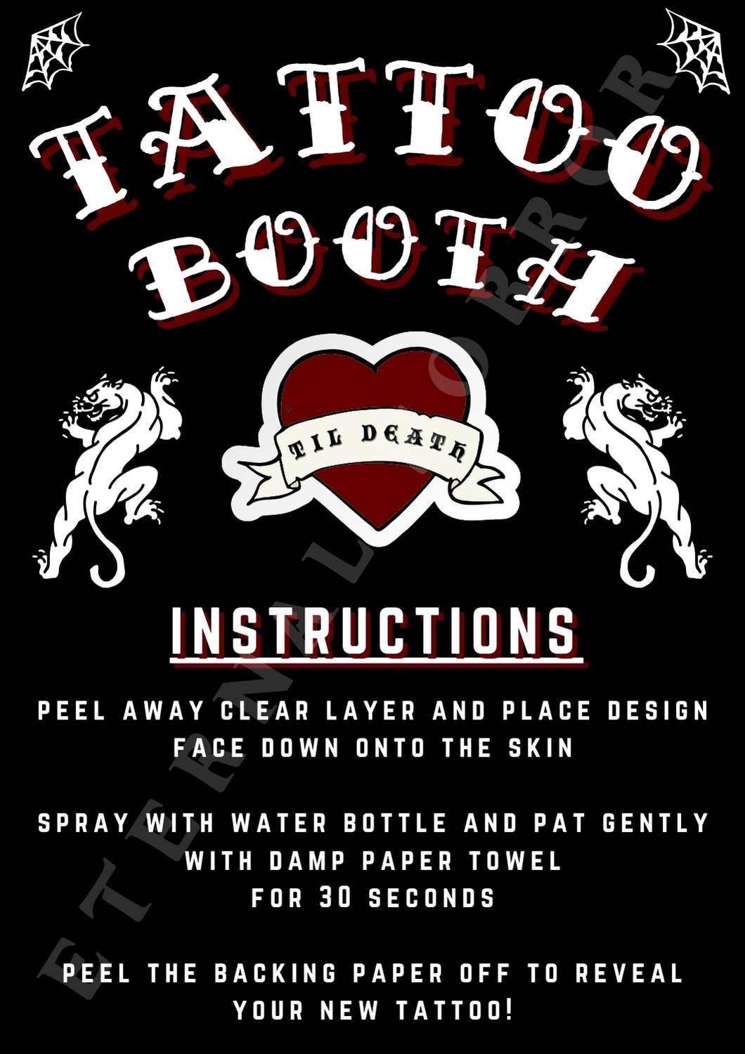 Temporary Tattoo Booth Wedding Sign