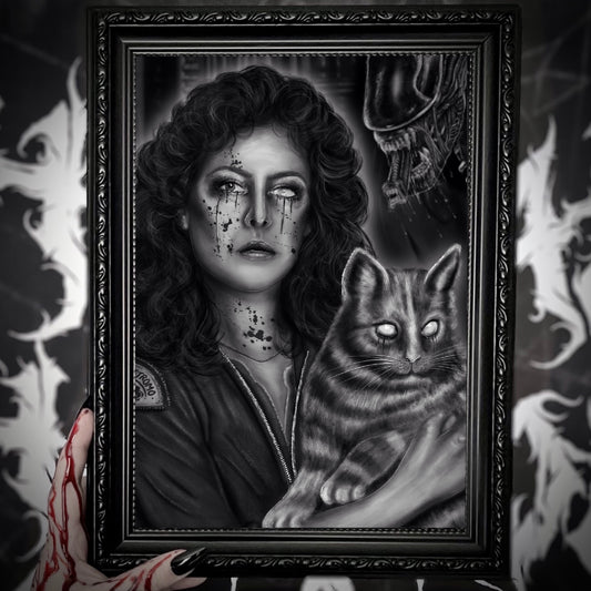 Ripley and Jonesy Alien Print