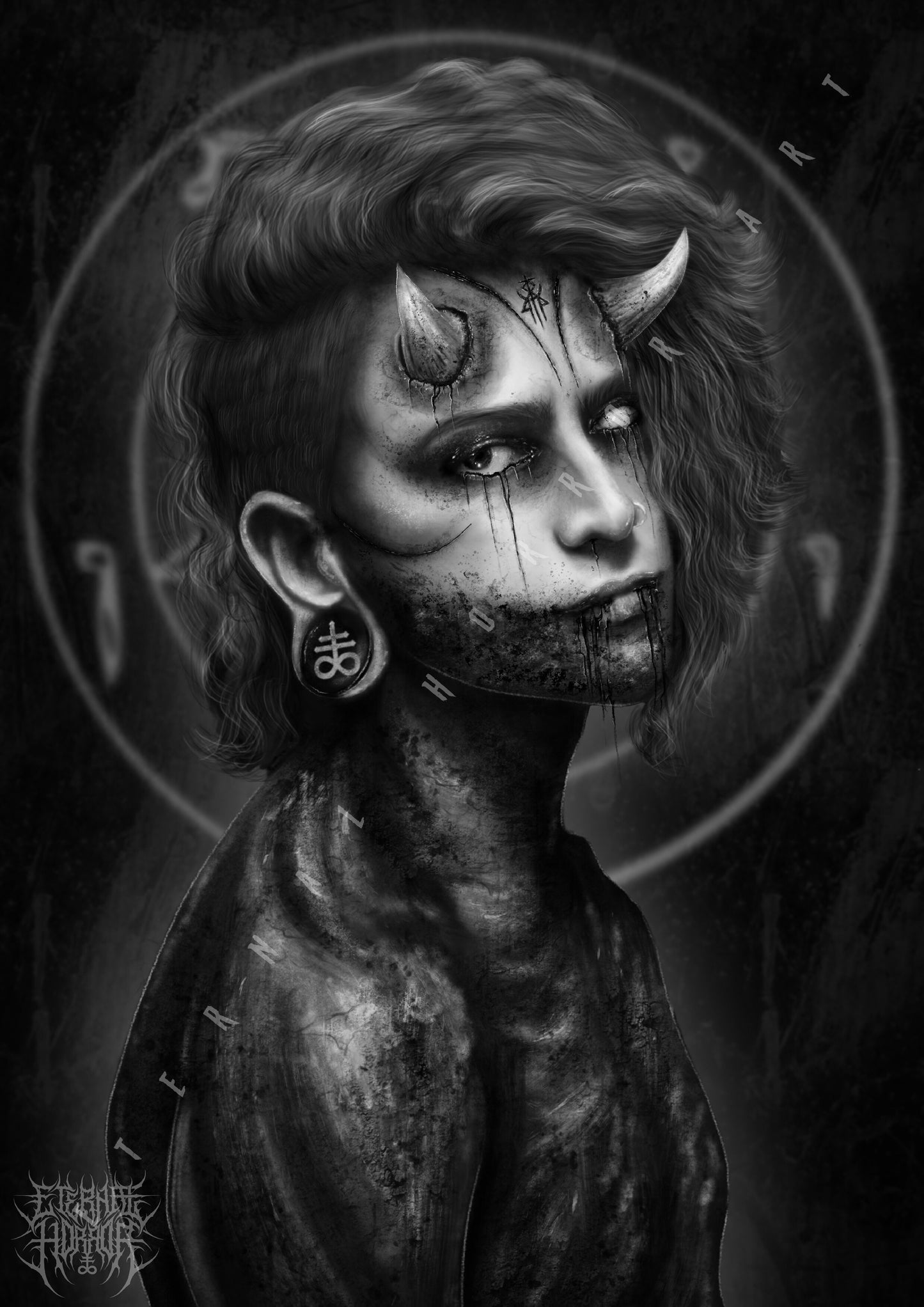 Will Ramos Lorna Shore Portrait Art Print