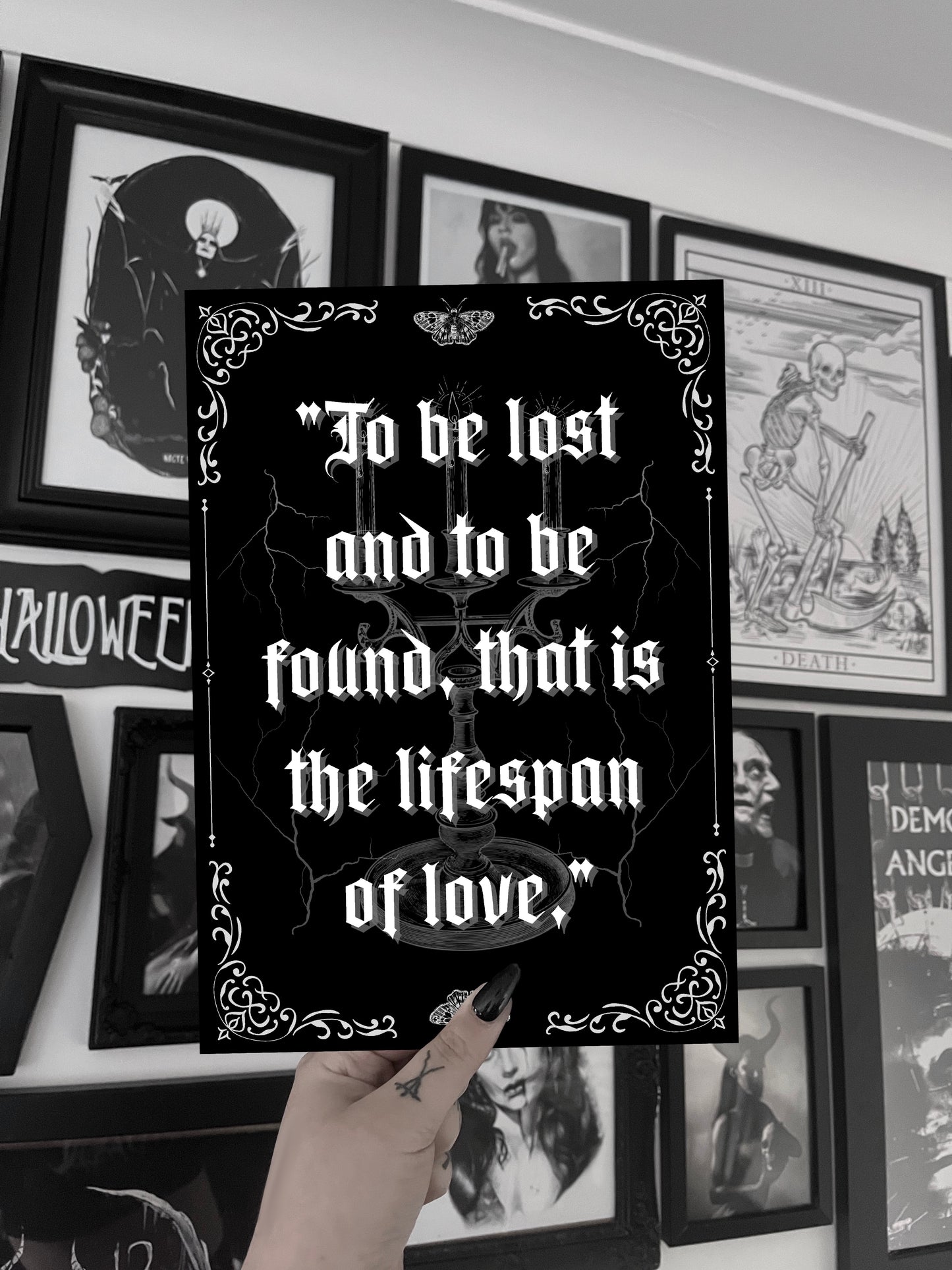 Lifespan Of Love Frankenstein A5 Quote Print