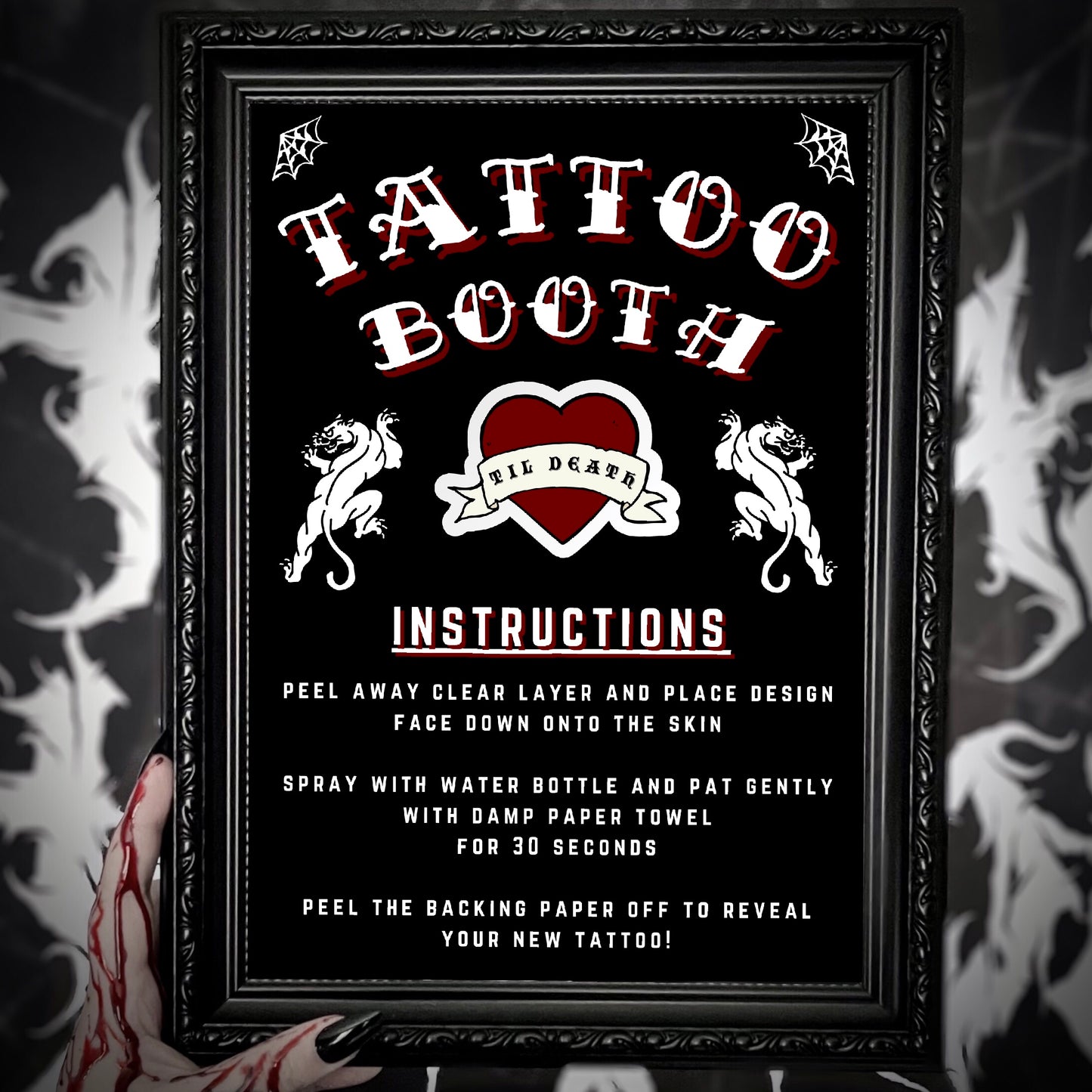 Temporary Tattoo Booth Wedding Sign