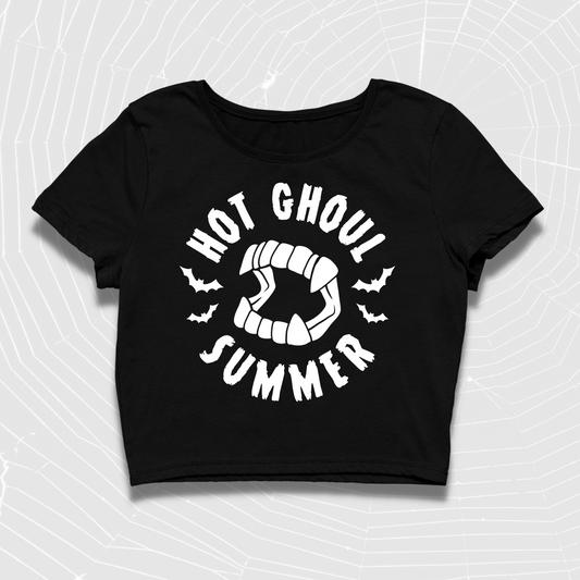 Hot Ghoul Summer Fang Logo Crop Top