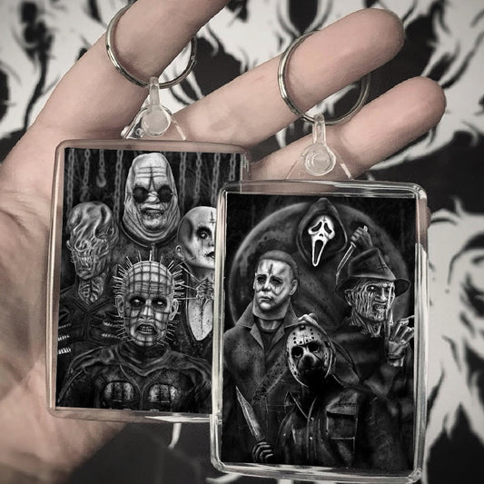 Slasher Killers & Cenobites Double-Sided Keyring 70x45mm