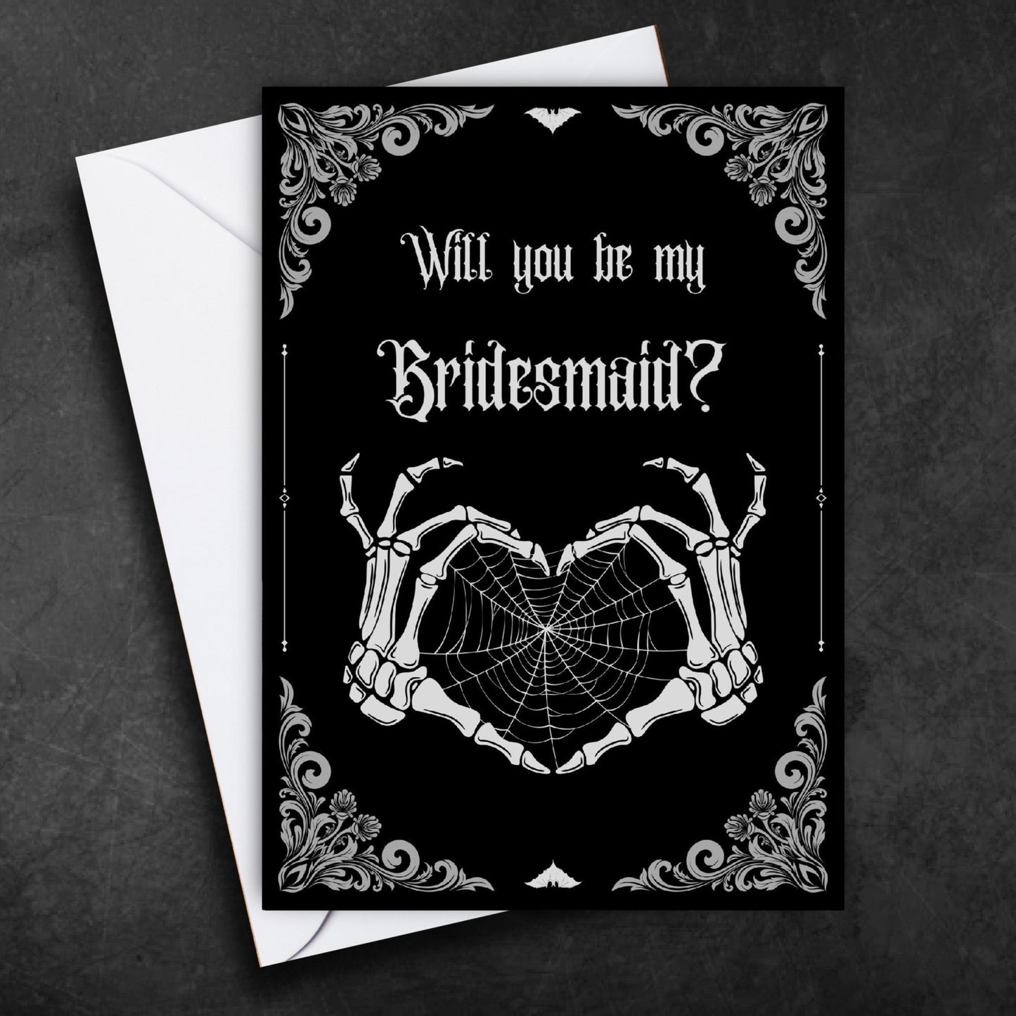 Bridesmaid Gothic Alternative Proposal Card Maid of Honour Bridesmaid