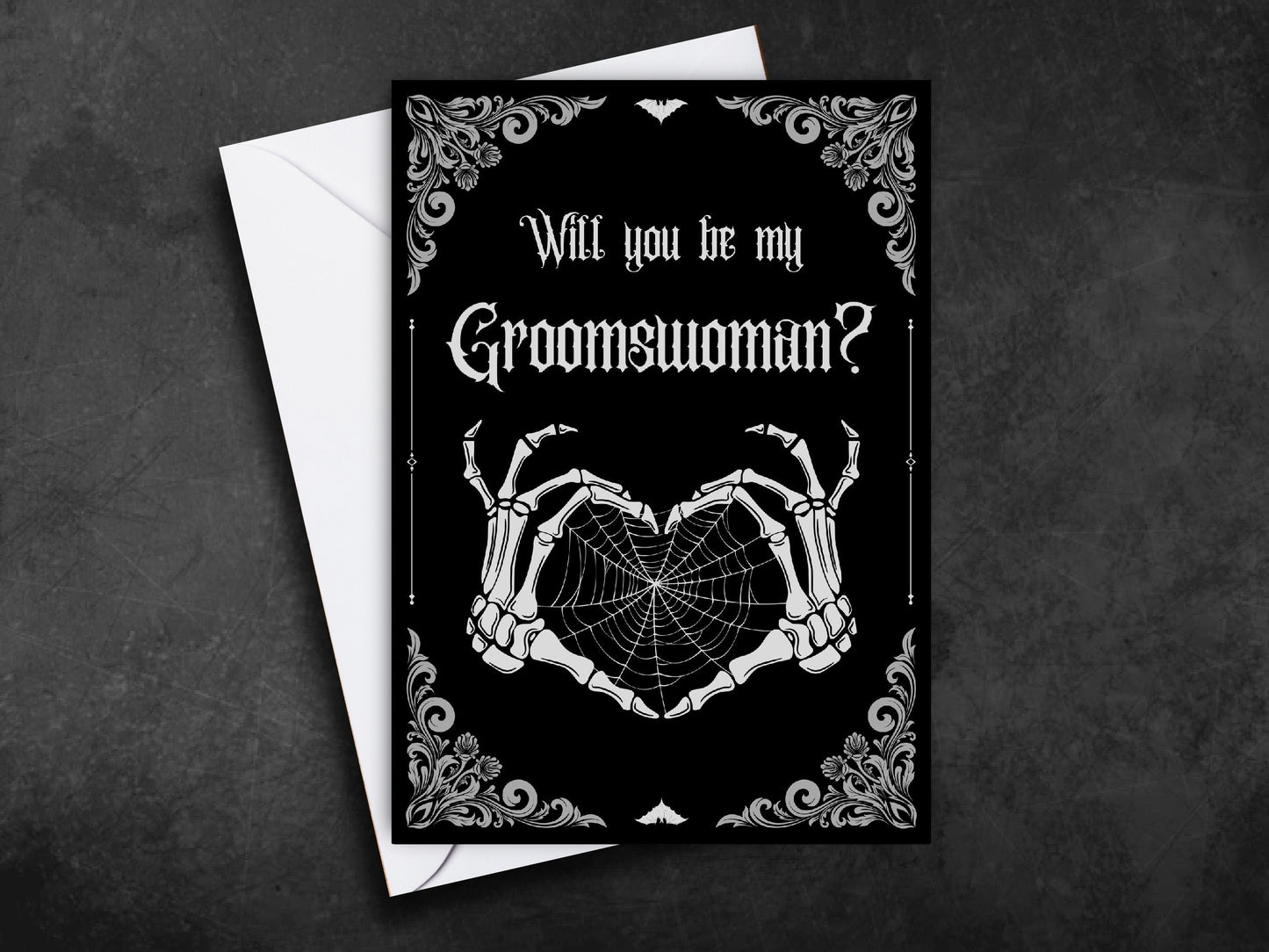 Groomswoman Gothic Alternative Proposal Card