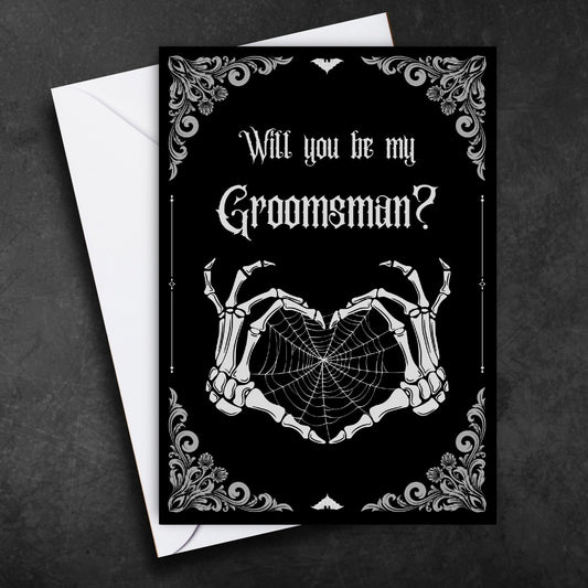 Groomsman Gothic Alternative Wedding Proposal Card