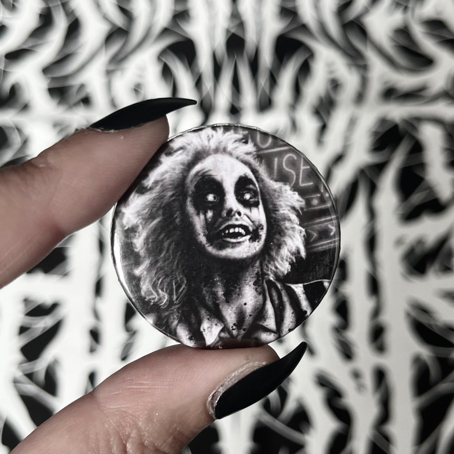 Beetlejuice 38mm Badge