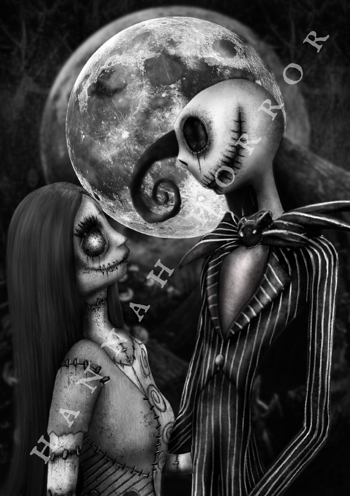 The Nightmare Before Christmas Jack & Sally Print