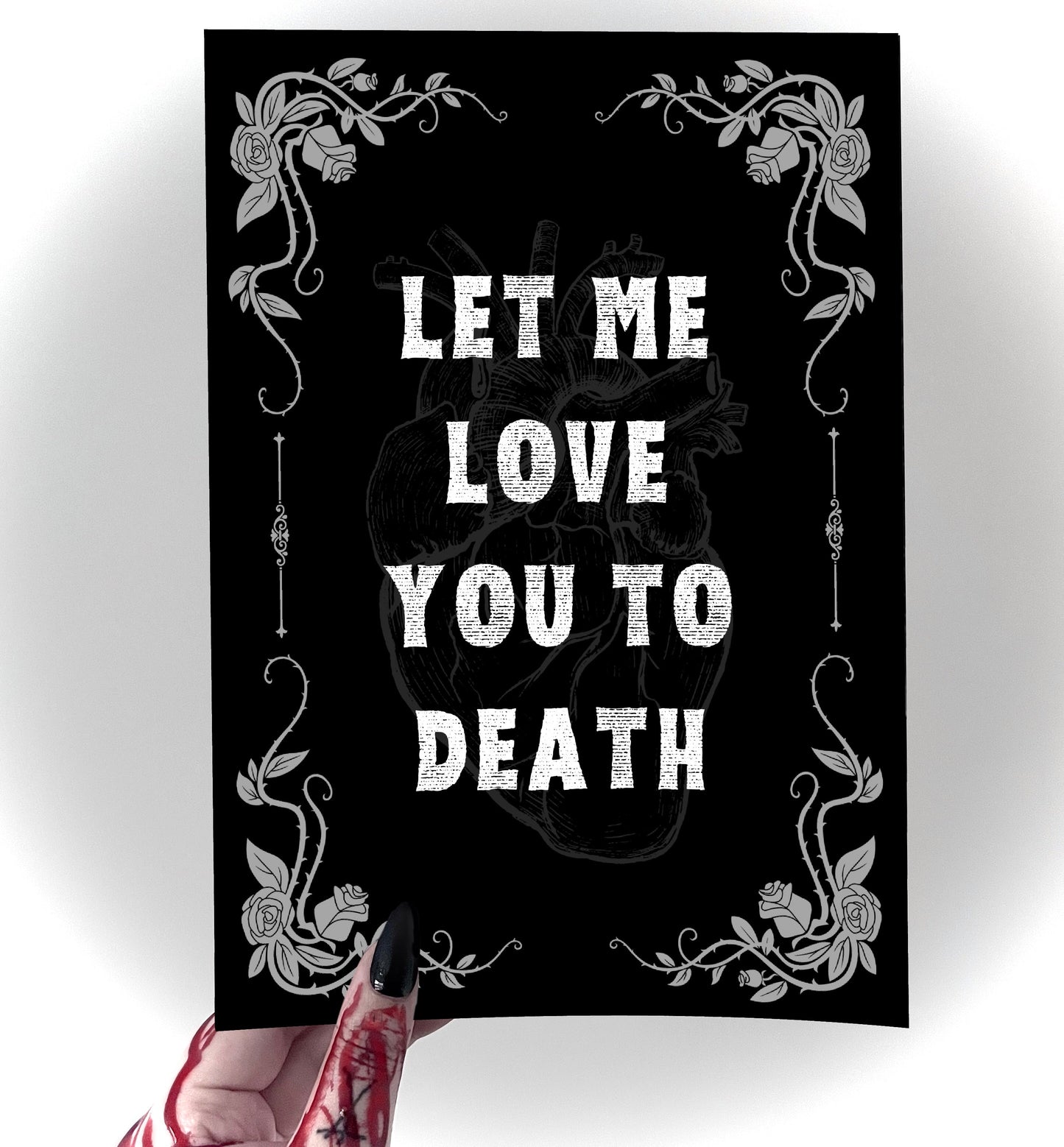 Love You To Death Type O Negative Gothic 5x7" Quote Print