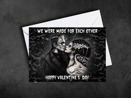 Frankenstein & Bride Gothic Greeting Card