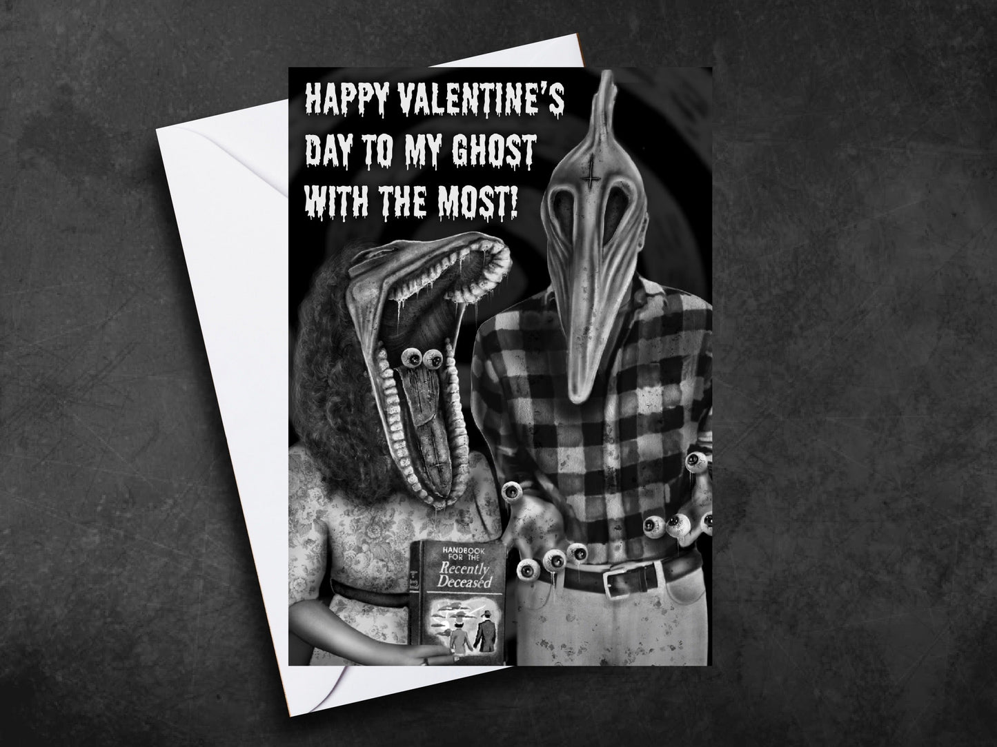 Adam & Barbara Beetlejuice Greeting Card